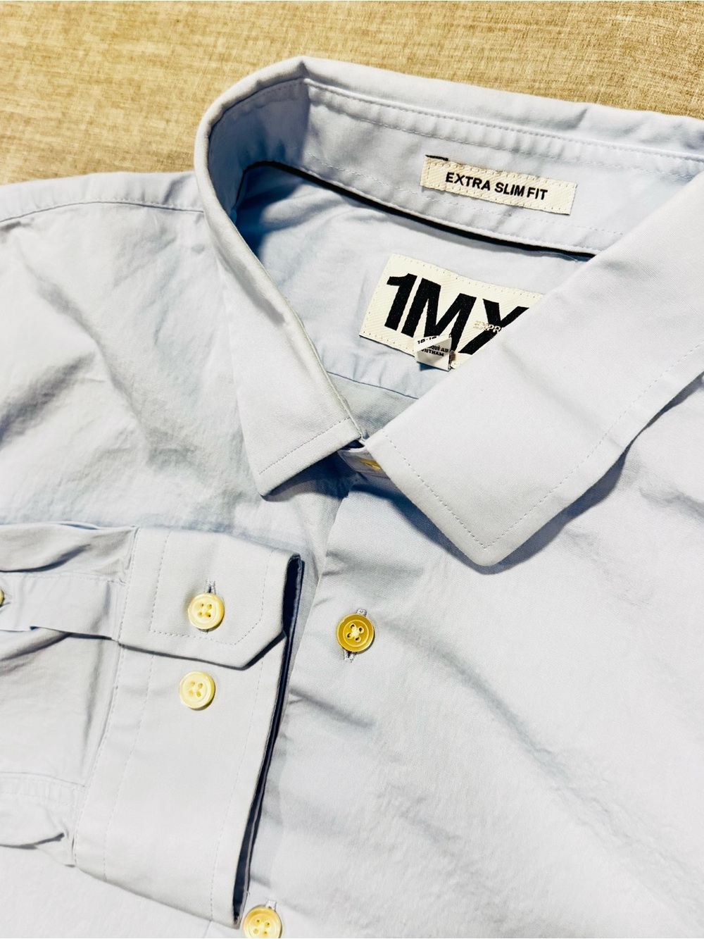 Express Light Blue Extra Slim Fit Dress Shirt